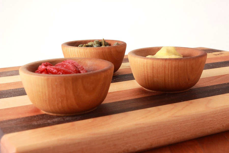Wooden Pinch Bowls 2-1/2" Set of 6
